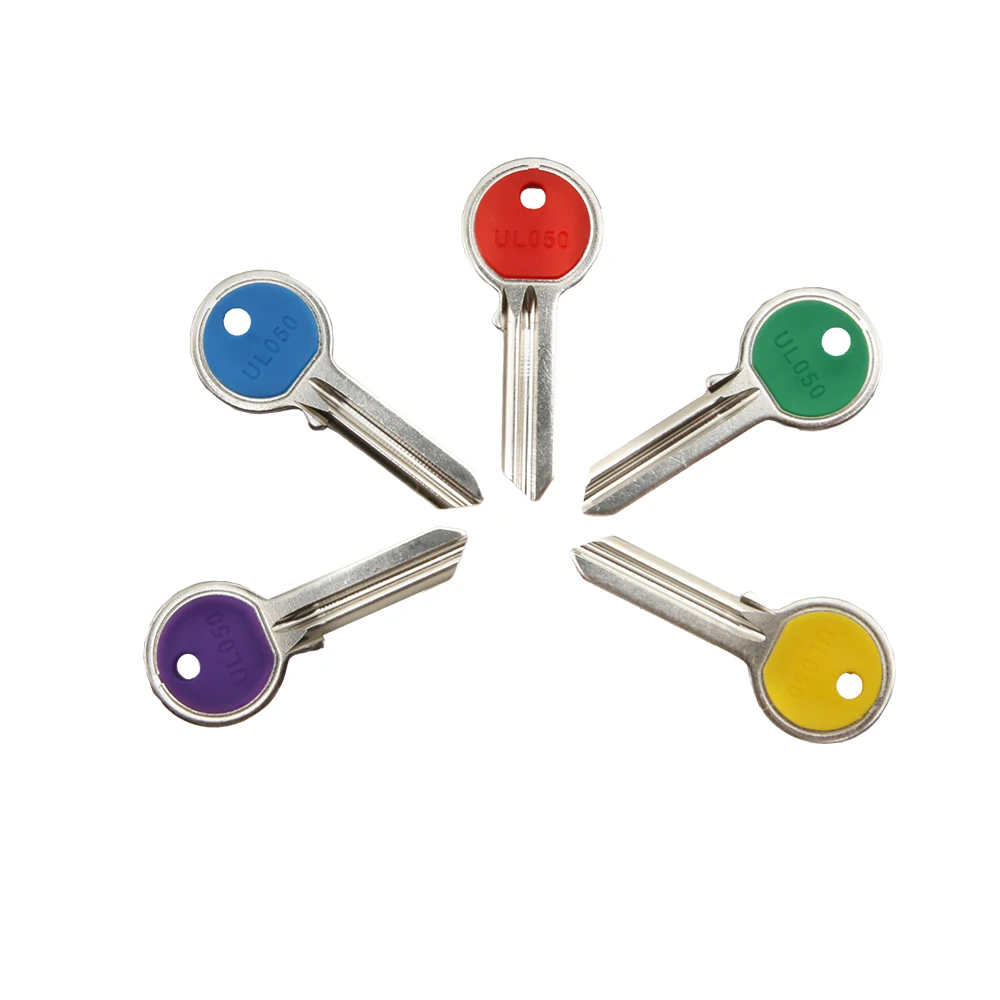 100PC UL050 Colorful Customized Universal Key Blank Key Uncut for Residential House Door Keys (Mixed Package)