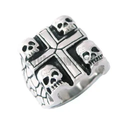 Hat Cross Skull Bracelet Stainless Steel Titanium Jewelry Large Personality Hands Cover Skull Biker Mens Boys Bangle SJB0348