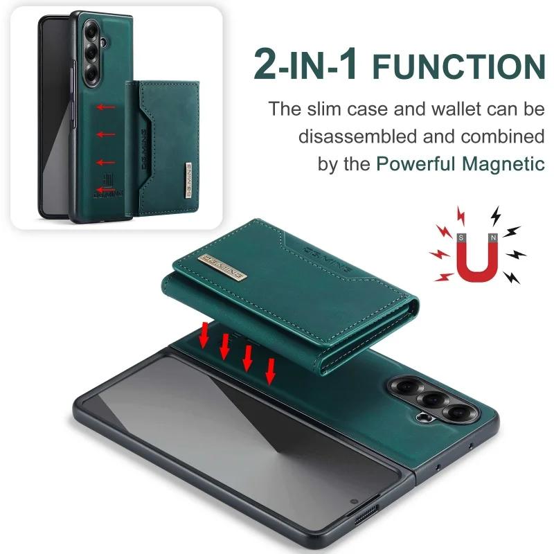 DG.MING Leather Wallet Phone Case for Samsung Galaxy Z Fold 8 Ultra 7 6 5 4 3 fold7 fold6 fold5 Cards Holder Funda Cover Hoseje