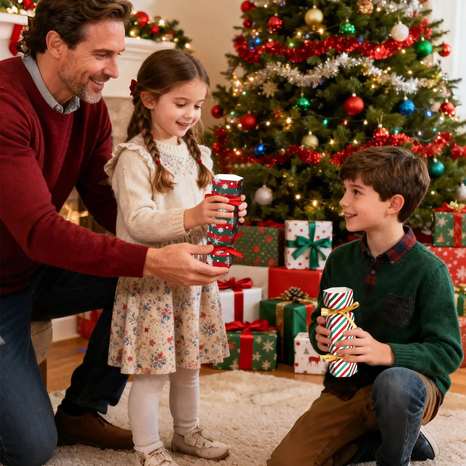 

Рождественские держатели для денег для наличных, выдвижной контейнер в форме конфет, праздничный держатель для денег со шнурками для детей, подростков, праздничное печенье