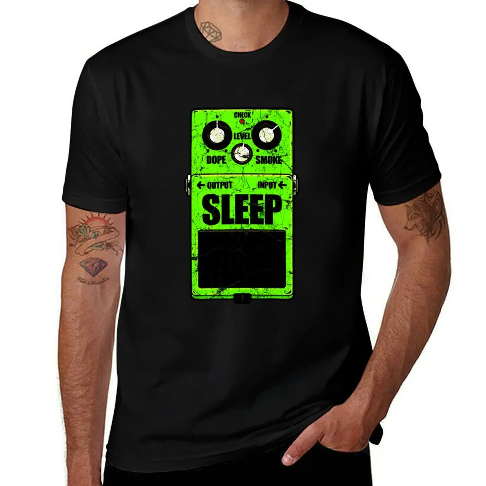 Band Stompbox Sleep T-Shirt Everyday Wear Basic Short Sleeve Top