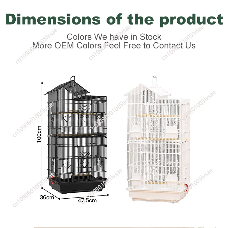 Multi-functional  Bird Cage Finches Canaries Cockatiels Applicable,Lightweight and Easy To Install Bird Flight Cage