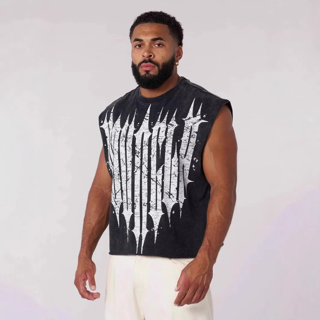 Canotta fitness da uomo 2025 T-shirt in cotone da uomo nuova T-shirt da corsa da uomo per allenamento a casa Camicia senza maniche per feste in famiglia senza maniche da uomo