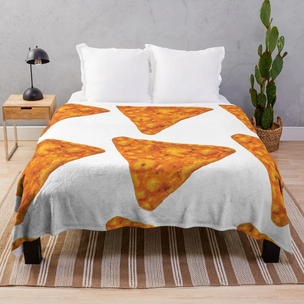 dorito tortilla chip Throw Blanket Shaggy Nap Stuffeds Giant Sofa Blankets