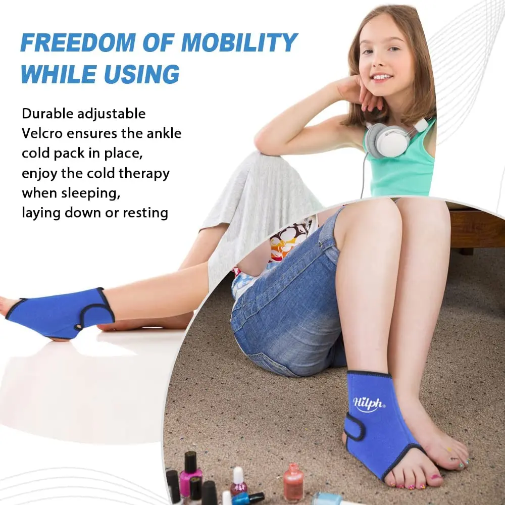 Reusable Ankle Ice Wrap Hot Cold Therapy for Injuries Ankle Ice Pack Brace Support for Foot Swelling ,Instep Joint Pain Relief