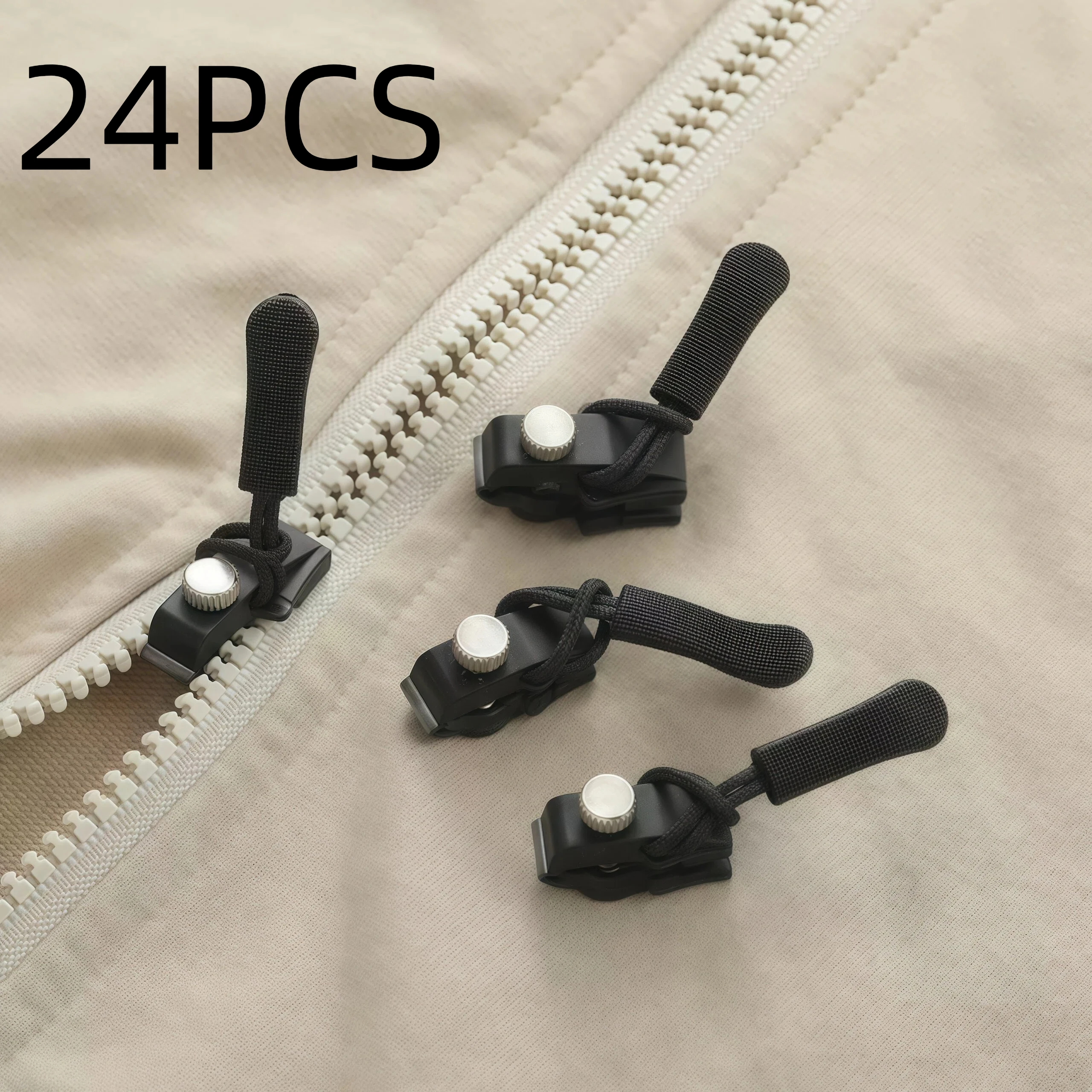 24PCS New 3 Different Size Zipper Repair Kit DIY Replacement Bad Buckle Zipper Head Removable Metal for Clothes Bags Luggage