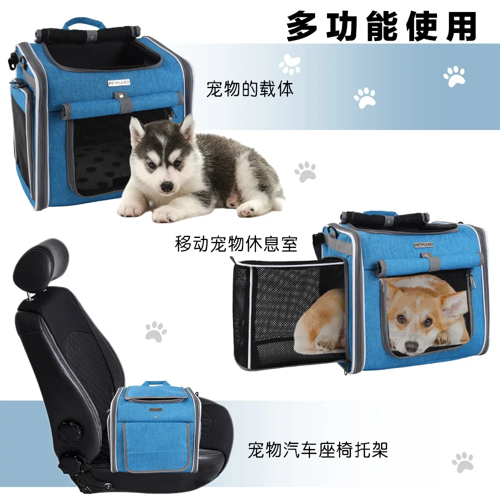 الحيوانات الأليفة دراجة حقيبة الخروج السفر سلة السيارة القط الكلب على ظهره دراجة VIP الدراجات التخييم قوس #6