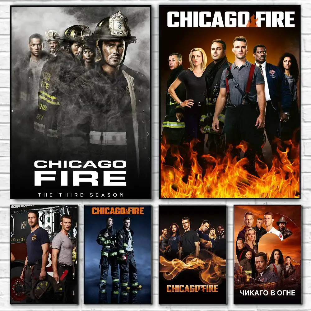 Hot TV Chicago Fire13 Poster Waterproof Wall Art Sticker For