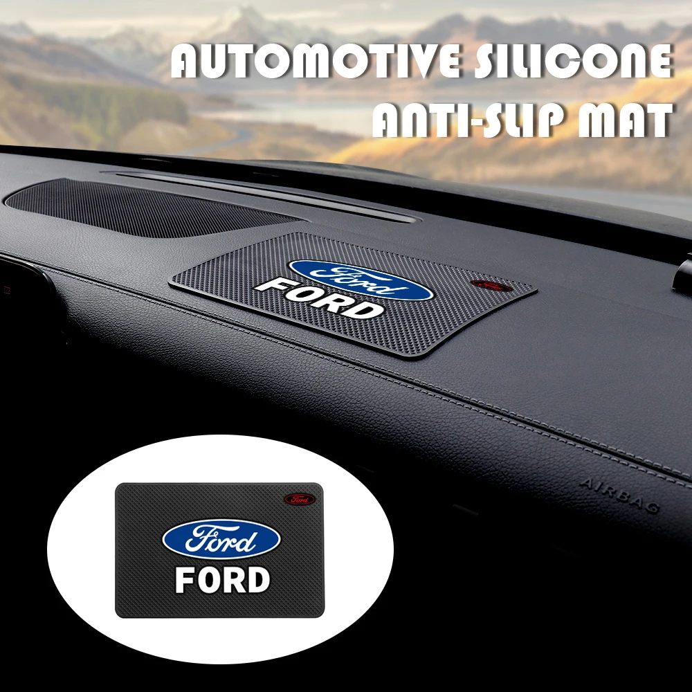 Car Silicone Dashboard Center Console Anti-slip Mat Phone Glasses Holder Pad Accessories For Ford Focus Mk2 MK3 MK7 MK4 Explorer view 2