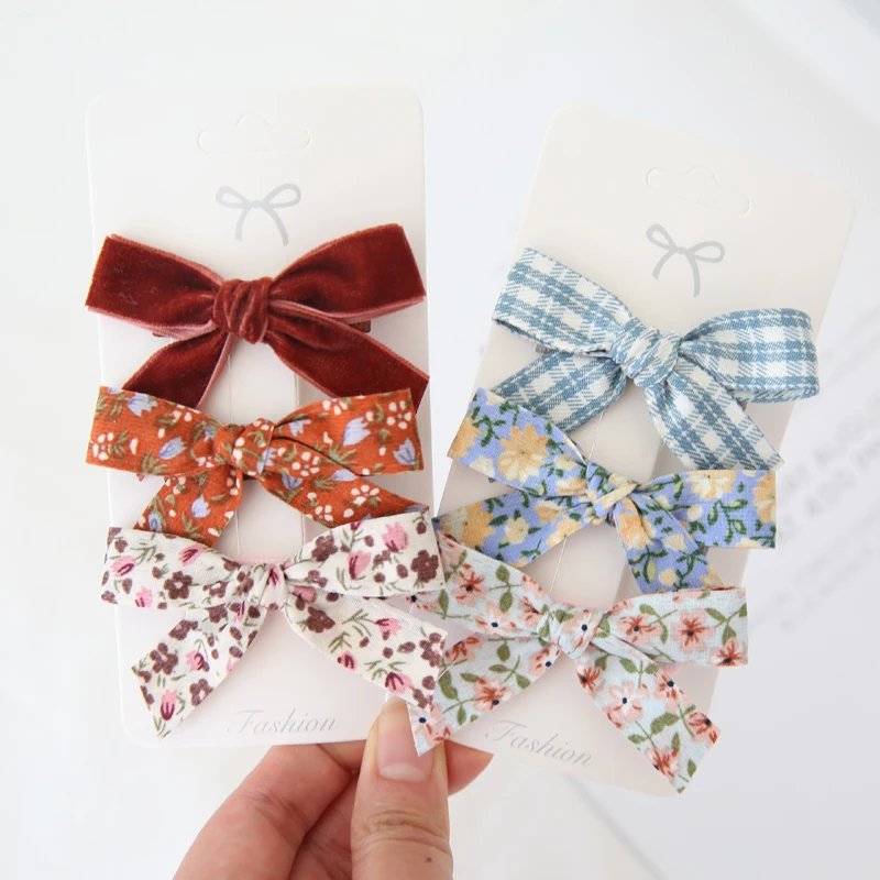 3Pcs/Lot Children\'s Headwear Hair Accessories Clip Bows For Girls