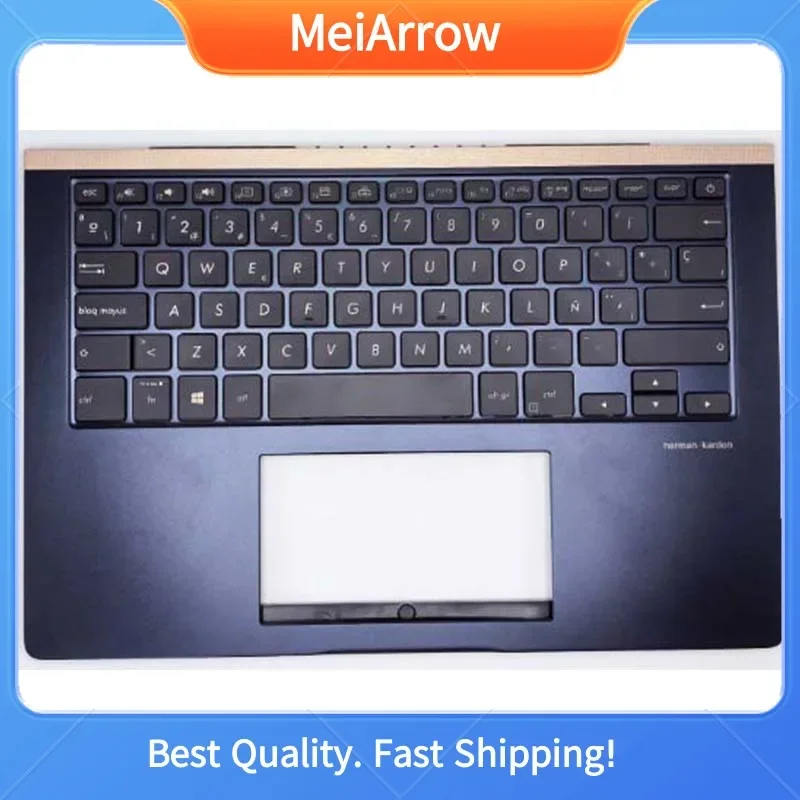 MEIARROW       New/org For ASUS UX450 UX450F UX450FD UX450FDX Palmrest Latin Spainish Keyboard upper cover Assembly