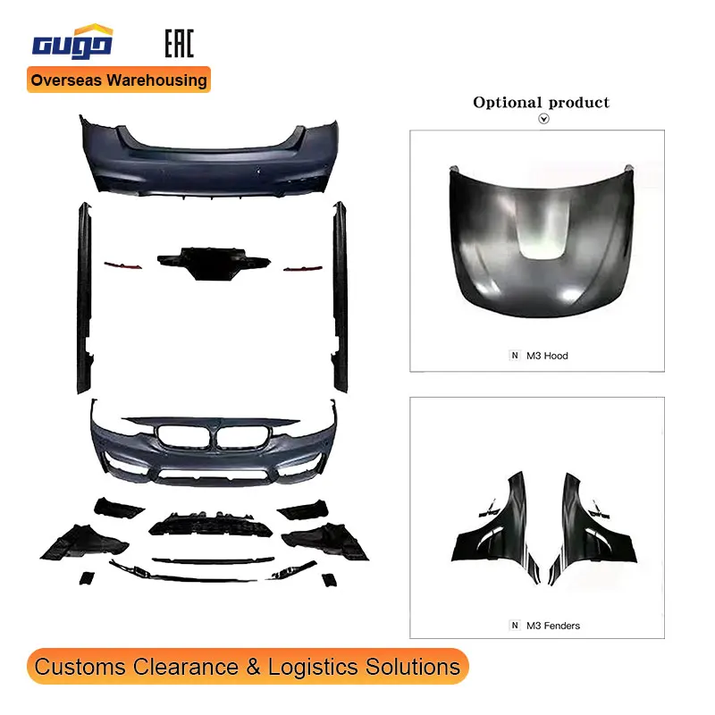

For GUGO 2013-2019 For BMW 3 SERIES F30/F35 Bodykit New Front Rear Bumper Upgrade To M3 Model Auto Parts