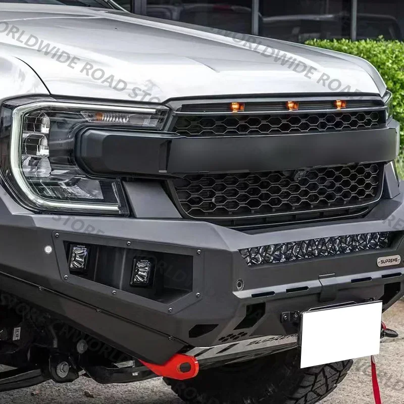 For FORD RANGER 2022-2024 T6 T9 MK4 PX4 High Version with Led Light XLT WILDTRAK SPORT Front Grills Raptor Grille Upgrade Tuning - Image 3