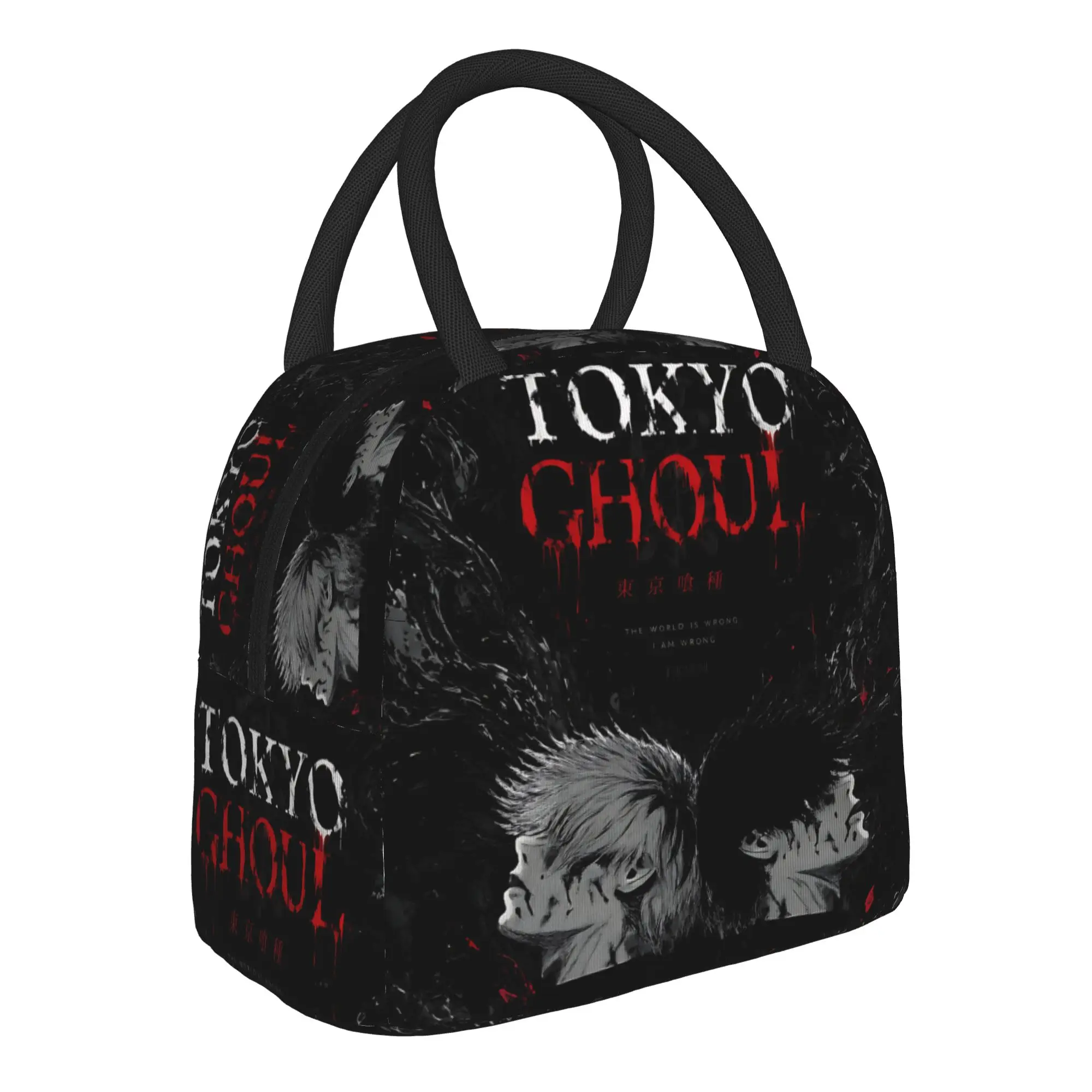 Halloween Tokyo Ghoul Kaneki Insulated Lunch Bag Ice Pack Rice Bag  bolsa Student Bento Lunch Handbag Insulation