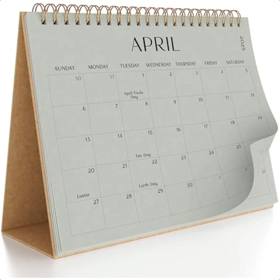 

Aesthetic Desk Calendar 2025 Runs until June 2026 Beautiful Small 20252026 Flip Desktop Calendar for Easy Organizing