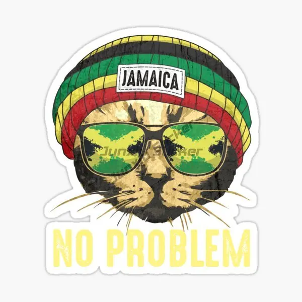 Creativity Jamaican National Flag Map National Badge  Jamaican 876 Vinyl Sticker Sticker Bumper Water Bottle Self Adhesive Decal