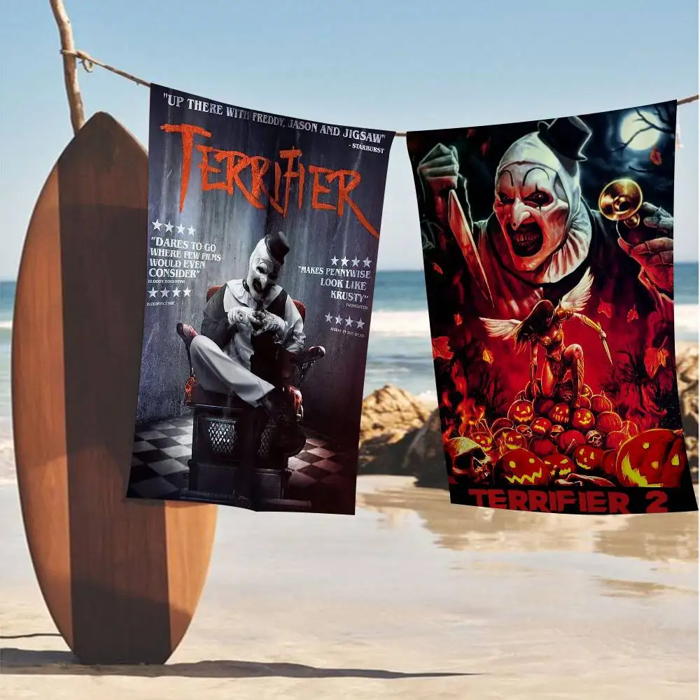 Terrifier 321 Collection Classic Horror Film Microfiber Printed Beach Towel Mountain Climbing Beach Swimming Absorbent Towel