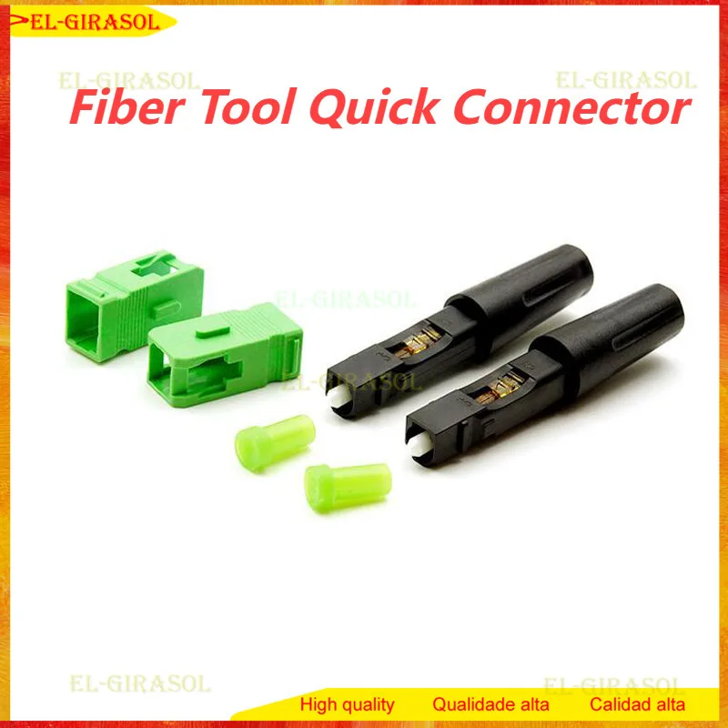 Fast Fiber Optic SC APC FTTH Connector Simple Fiber Optic Fast Use SC APC Connector With 3m Per Second