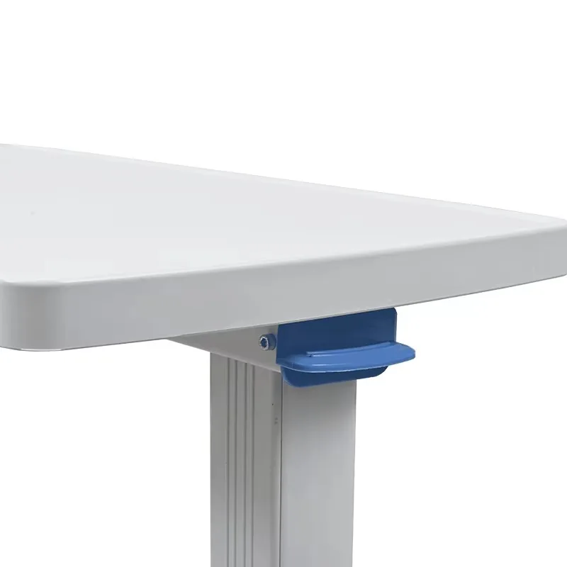 طاولة السرير الطبية فوق السرير للمستشفى مع عجلات قابلة للتعديل #6