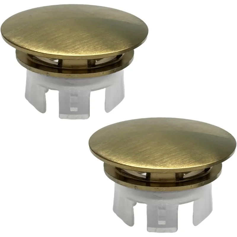 2 Pcs sink Overflow Covers,2-layer Copper Over flow Rings,Bathroom Basin Insert in Hole Round Caps Dual O