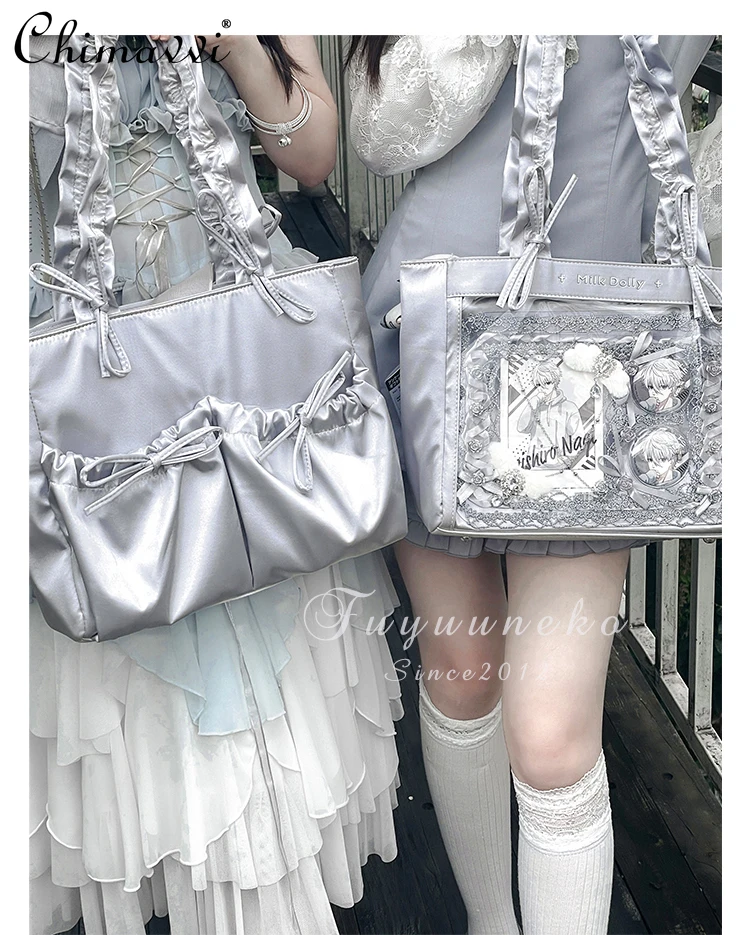 

Original Large-capacity Ribbon Pain Bag 20cm Comic-Con Japanese 2D Messenger Pain Bag 2025 Sweet Girl Student Elegant Handbag