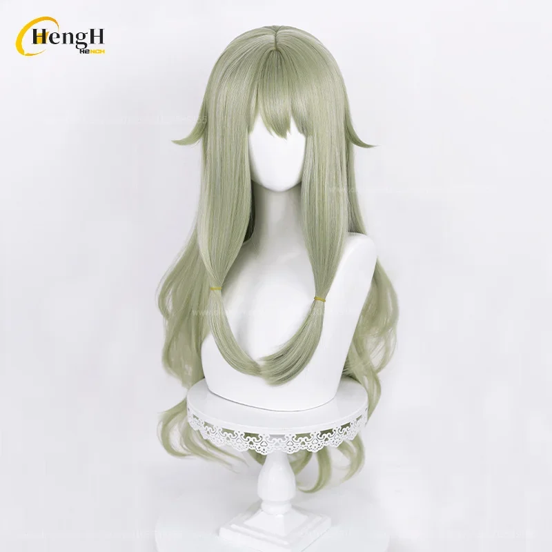 Em estoque kusanagi nene cabelo sintético anime longo 80cm dousha verde ondulado cabelo resistente ao calor dia das bruxas mulher cosplay perucas