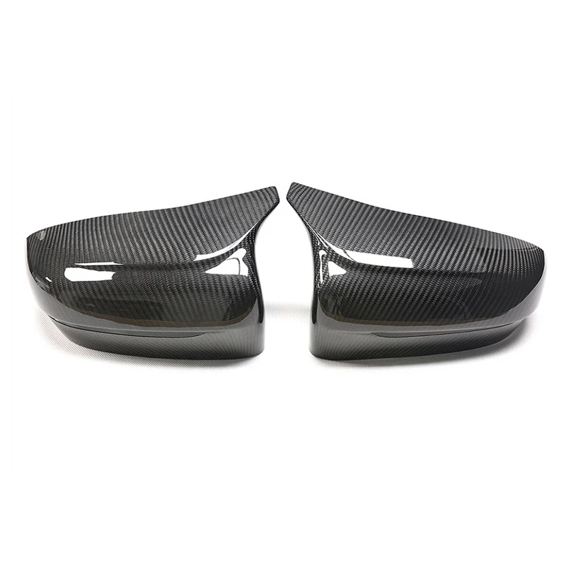 

2Pcs Car Dry Carbon Fiber Style Side Rear View Mirror Cover Trim for BMW M5 F90 2018-2020