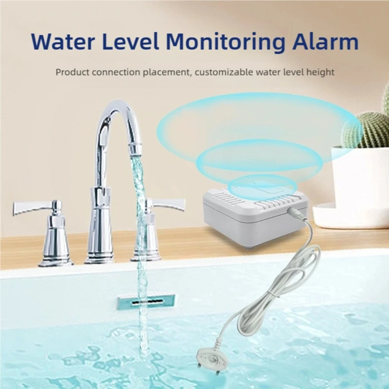 

Flood Alerts Sensors For Bathroom Tub Leakage Detection Featuring Customizable Cable Length And Low Power Consumption 9V 896C