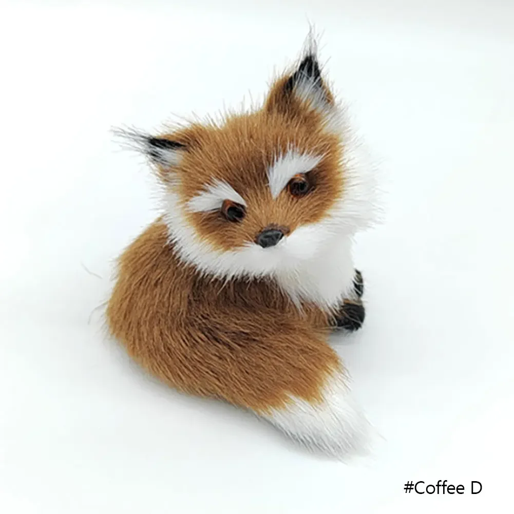 Soft Simulation Fox Model - Adorable Plush Fox Ornament, Ideal for Children's Birthday Gifts & Craft Projects