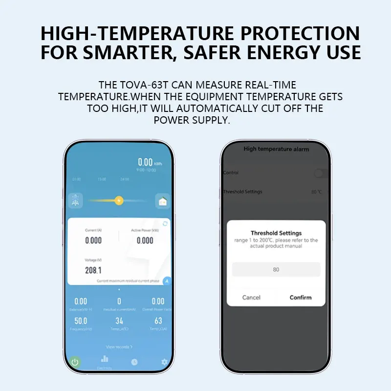 Tuya WiFi Breaker 2p Switch with Metering Over/Under Voltage Protection & Energy Monitoring Customizable Smart Circuit Breaker f