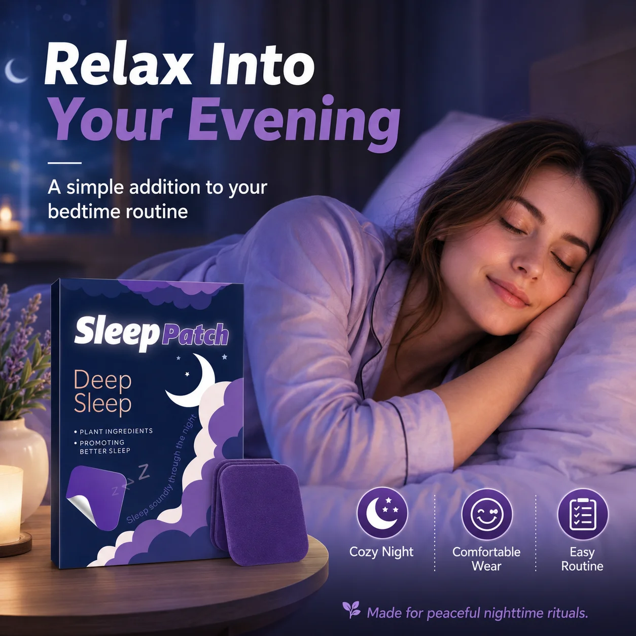 30PCS Sleep Patch Nighttime Wellness Patch Plant-Inspired Comfortable Night Patch for Bedtime Routine Travel Home image 4