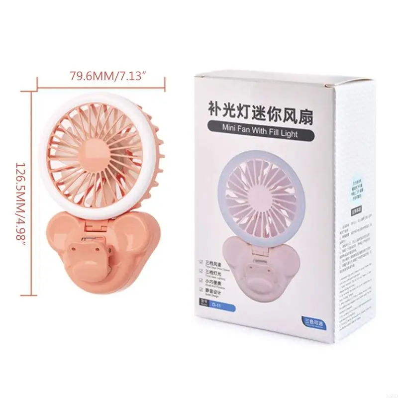 Портативные карманные фанаты USB зарядка Lazy Fan Mini Mini Portable Student Outdoor Fan Function Function Led Light N58d