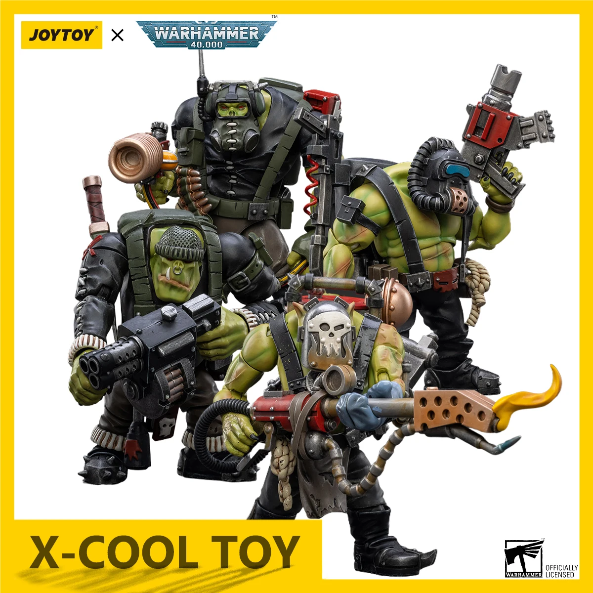 JOYTOY Warhammer 40K Ork Kommandos Action Figure Boy Ragrob Snarit Rotbilge Wagzuk Anime Figurine Giunti Modello mobile Giocattolo Regalo