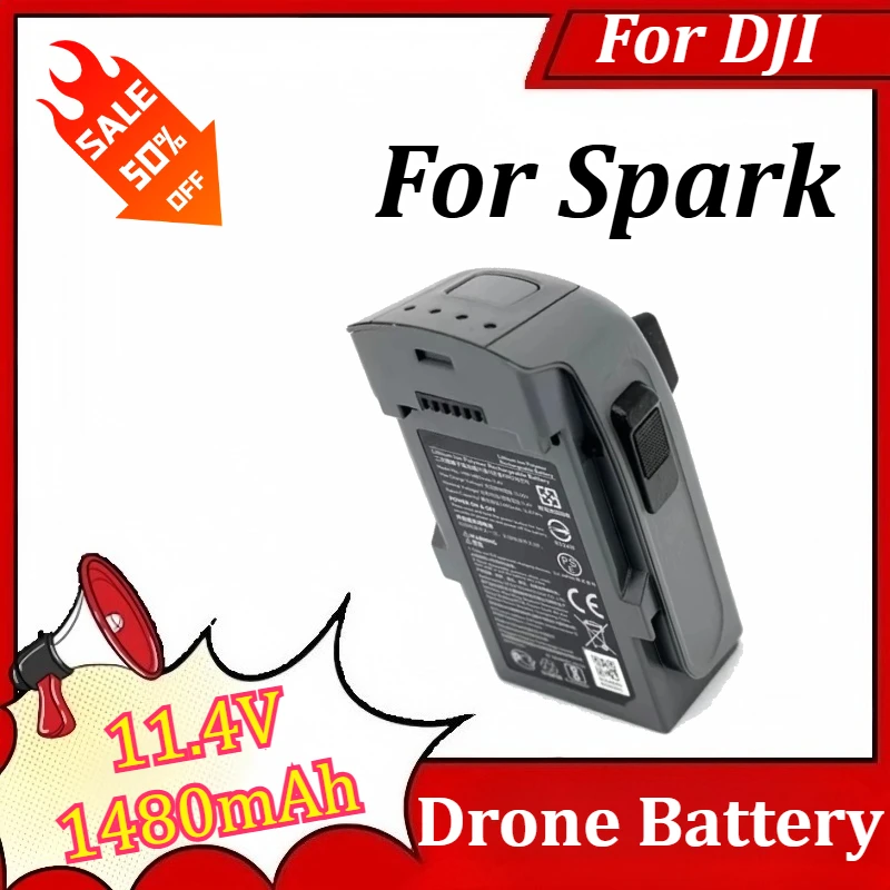 1480mAh 11.4V Battery for DJI Spark Drone Battery Rechargeable Intelligent Fligh Drone Battery