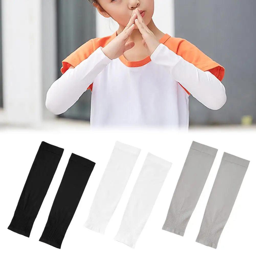 1 Pair Summer Sunscreen UV Protection Gloves Arm Cover Fake Section Ice Anti-UV Arm Outdoor Sleeves Socks Sleeves Cool Long J0X4