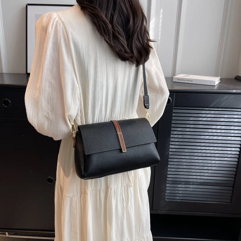 

2025 New Fashion Square Bag for Women, Genuine Leather Large Capacity Multi-way Shoulder Crossbody Purse Vintage Chic Work Tote