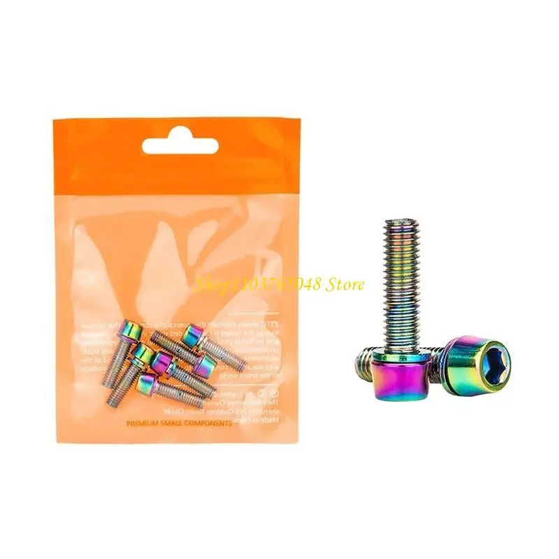 R53E 6 PCS Bike Stem Bolts Tapered Bolts Screw Bicycles Stem Top Cover Bolts Screw Bicycles Headset Bolts Screw with Washers