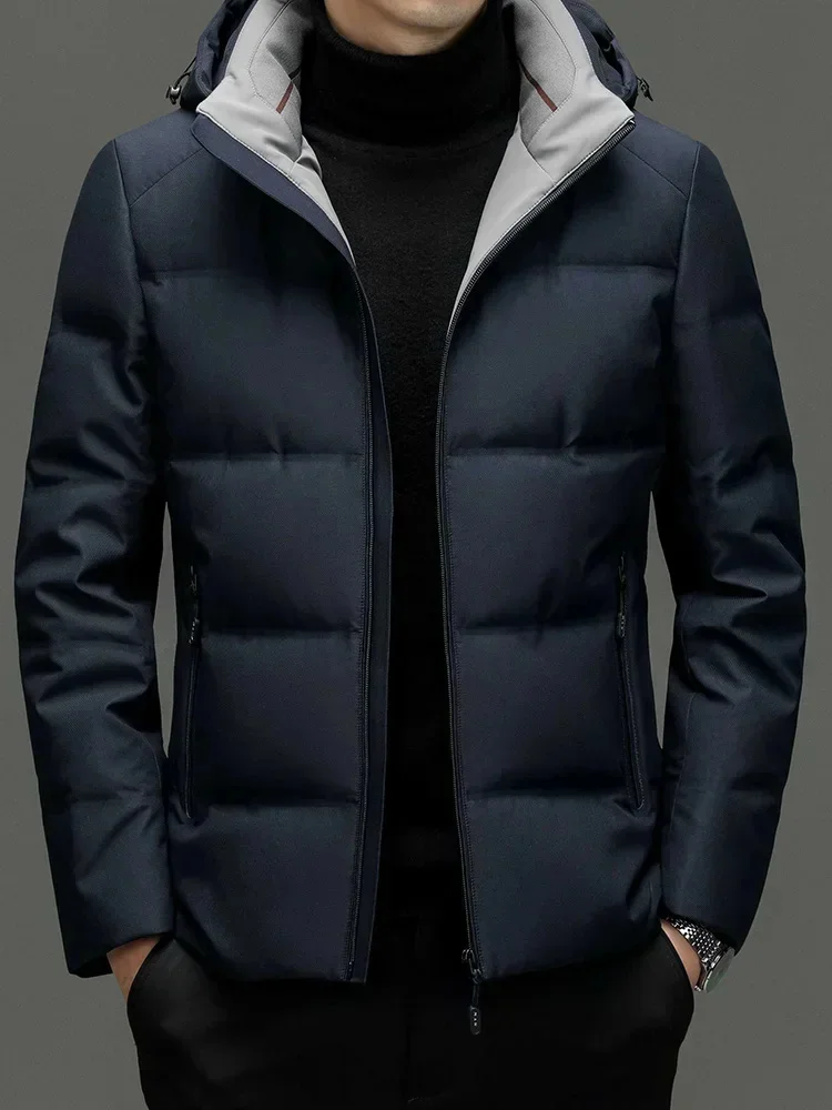 Winter Down Jacket for Men Clothing 2025 New in Outwears Business Leisure Men's Puffer Jackets and Coats Large Size Male Clothes