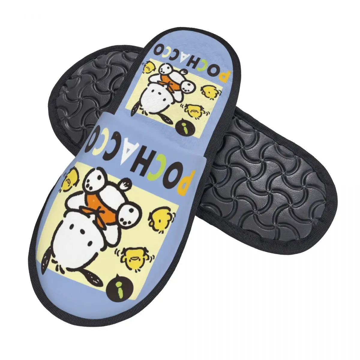 Custom Cartoon Pochacco Soft Memory Foam House Slippers Women Cozy Warm Anti-Skid Slipper