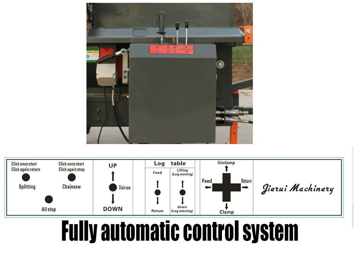 Best TTY-15 Hydraulic Log Splitter Automatic Loading Super Split Log Splitter for Sale Firewood Processor