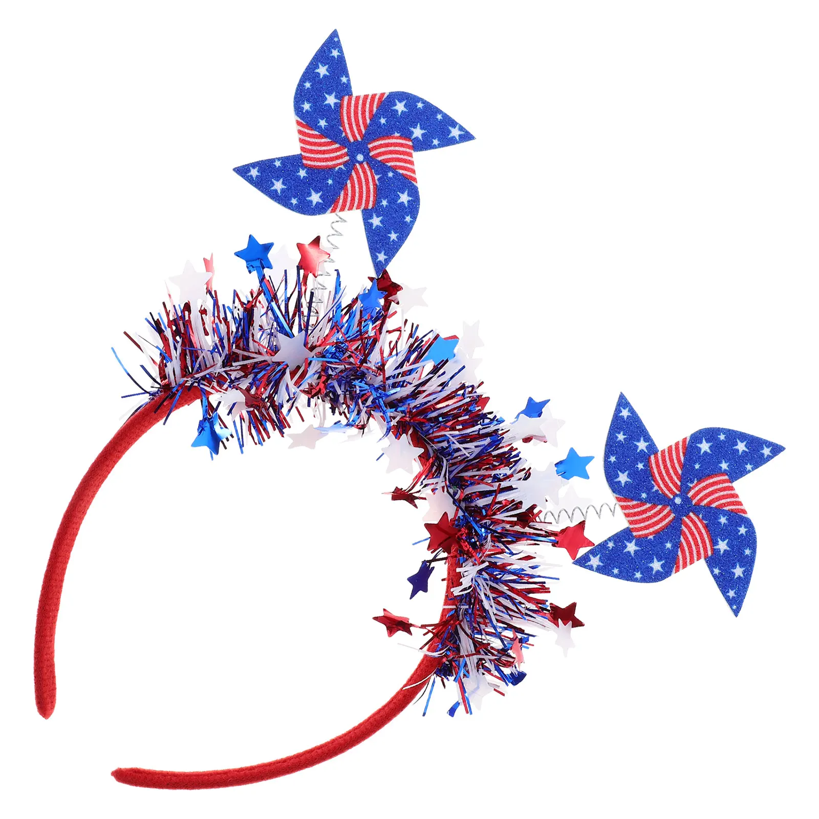 

American Flag Headband for Women Girls Independence Day Wear Patriotic Cloth Holiday Accessories Red White Blue