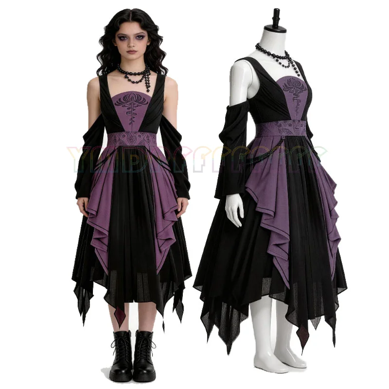 Medieval Gothic style women's witch and vampire Halloween fantasy dresses high-quality cosplay Easter fantasy carnival costumes