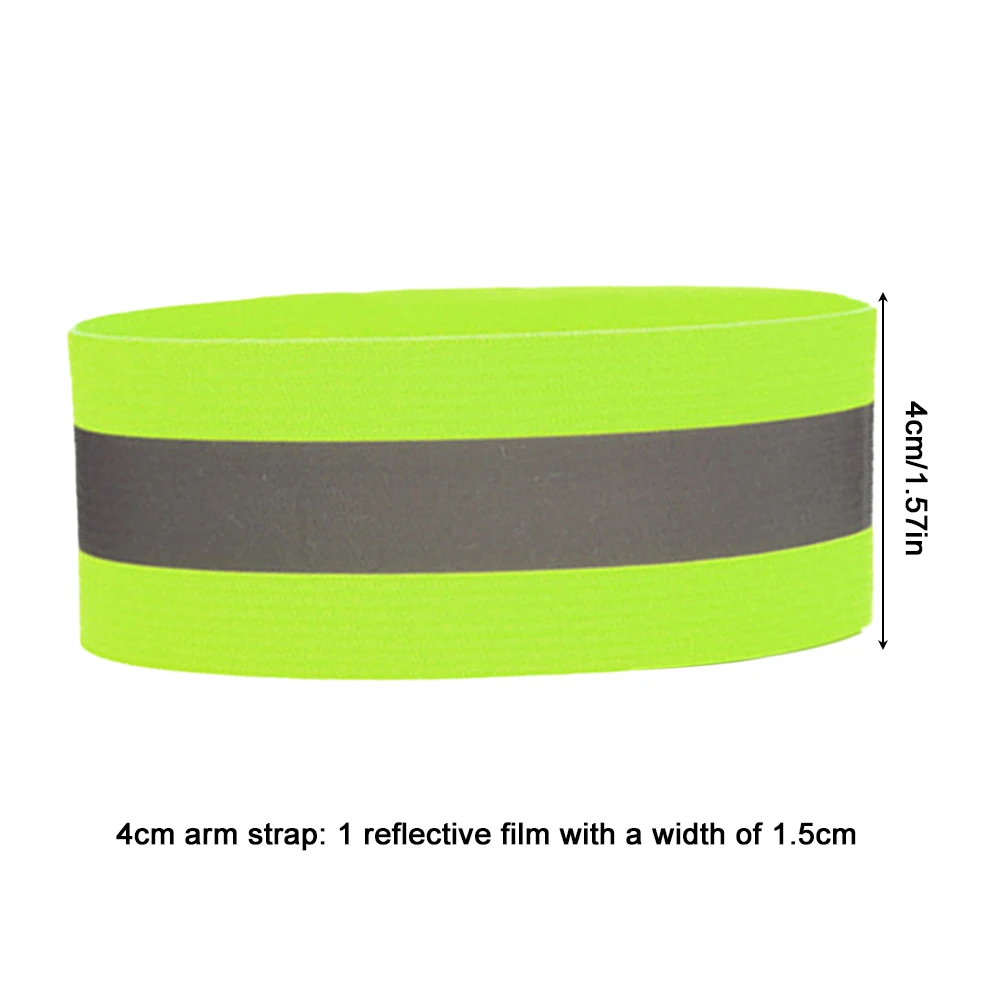 Reflective Armband Adjustable Reflective Tape Straps High Visibility Safety Reflective Straps for Night Walking Cycling Running