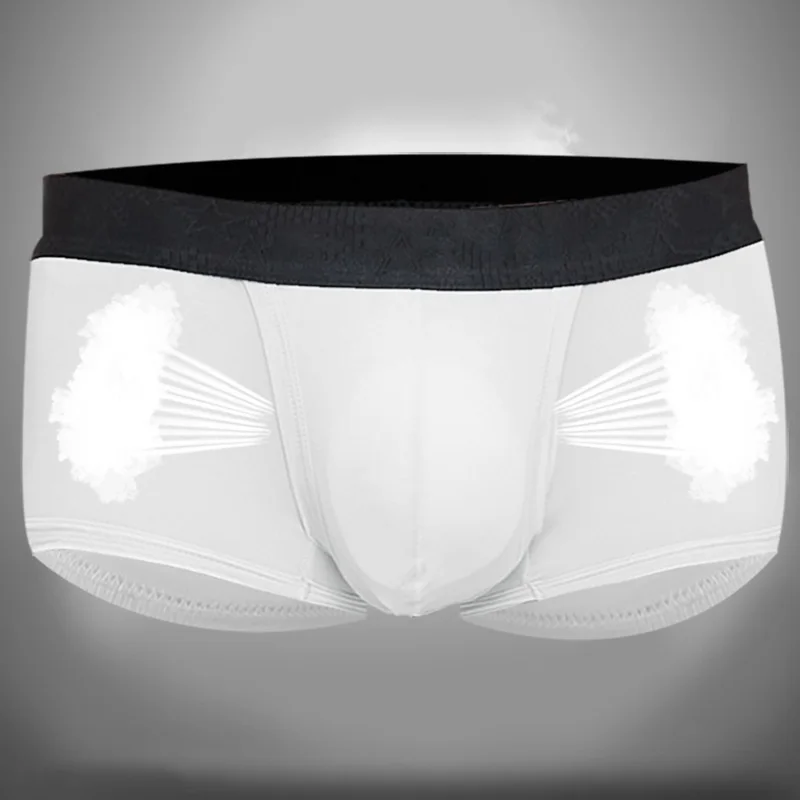 Spermatic underpants Men's ice silk summer thin boys' scrotal buttonstock split varicose boxer shorts