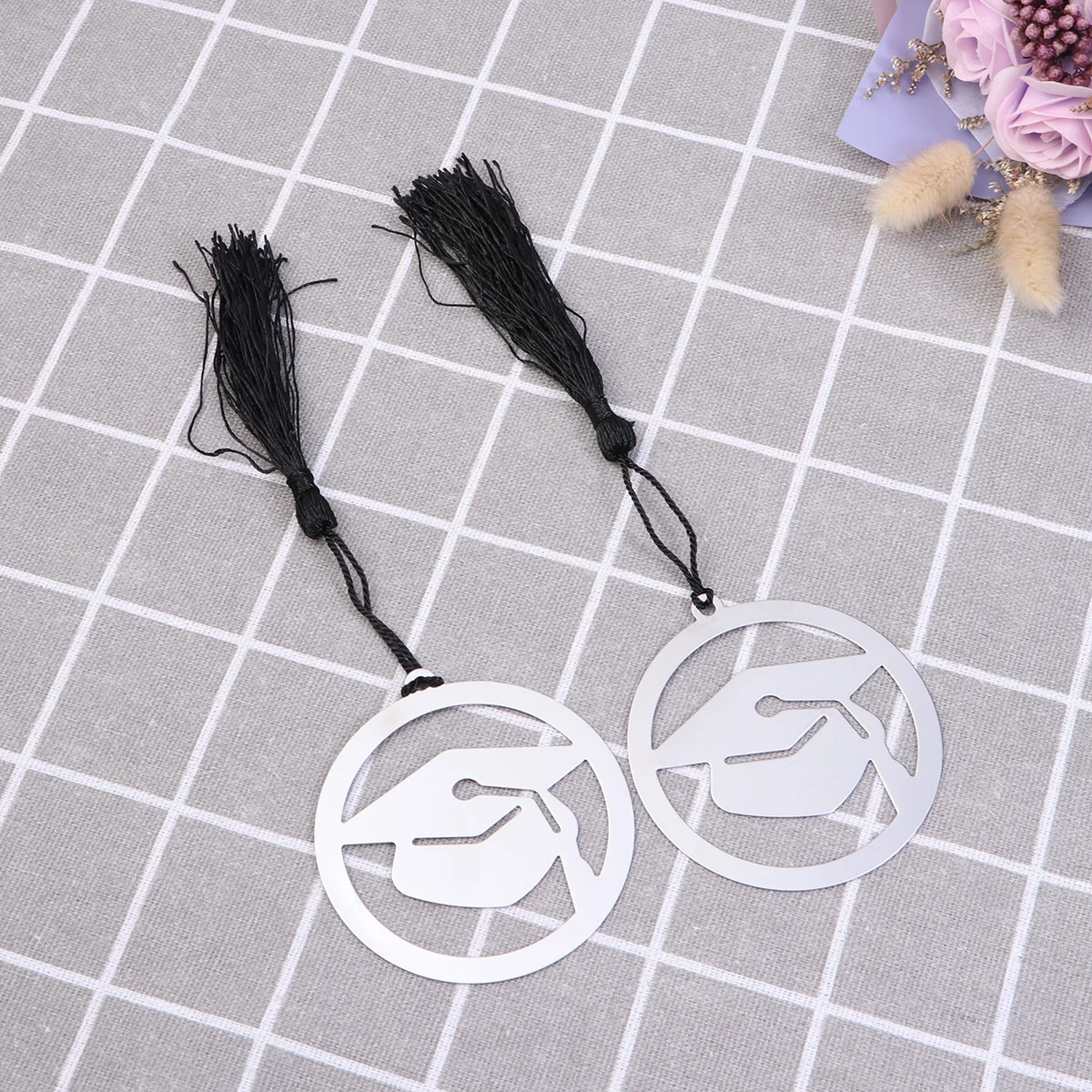 

10 Pcs Bookmarks Page Markers Stainless Steel Metal Gift for Graduation Silver Student