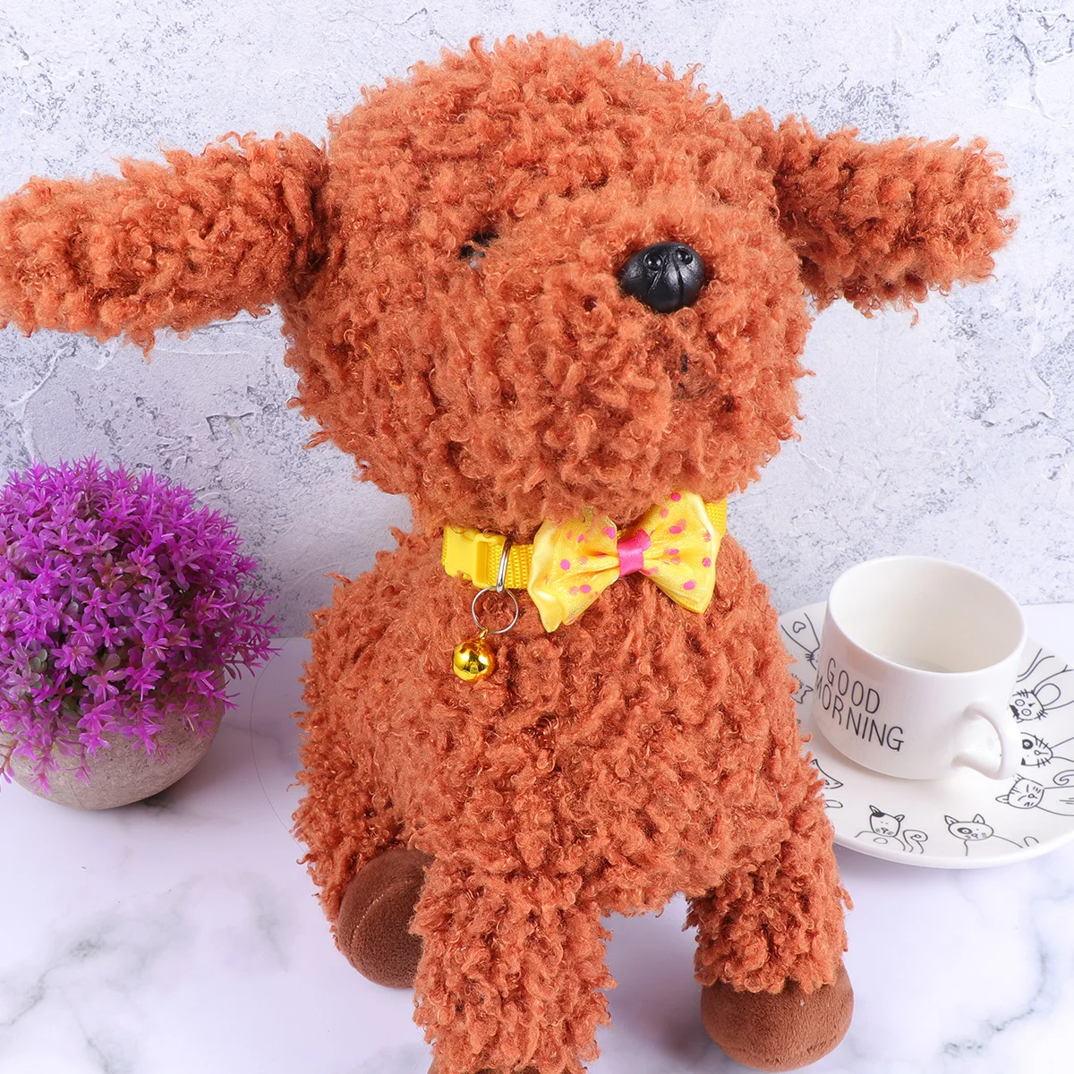 

4Pcs Bowknot Pet Dog Collar Adjustable Adorable Bell Stylish Design Outdoor Walking Photo Taking Supplies Yellow Sky Blue Green