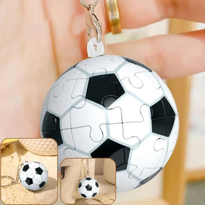 Jigsaw Puzzle Keychain Pendant Key Ring Bag Charm 3D Ball Puzzles  Pocket Book Backpack Keys Christmas Gift