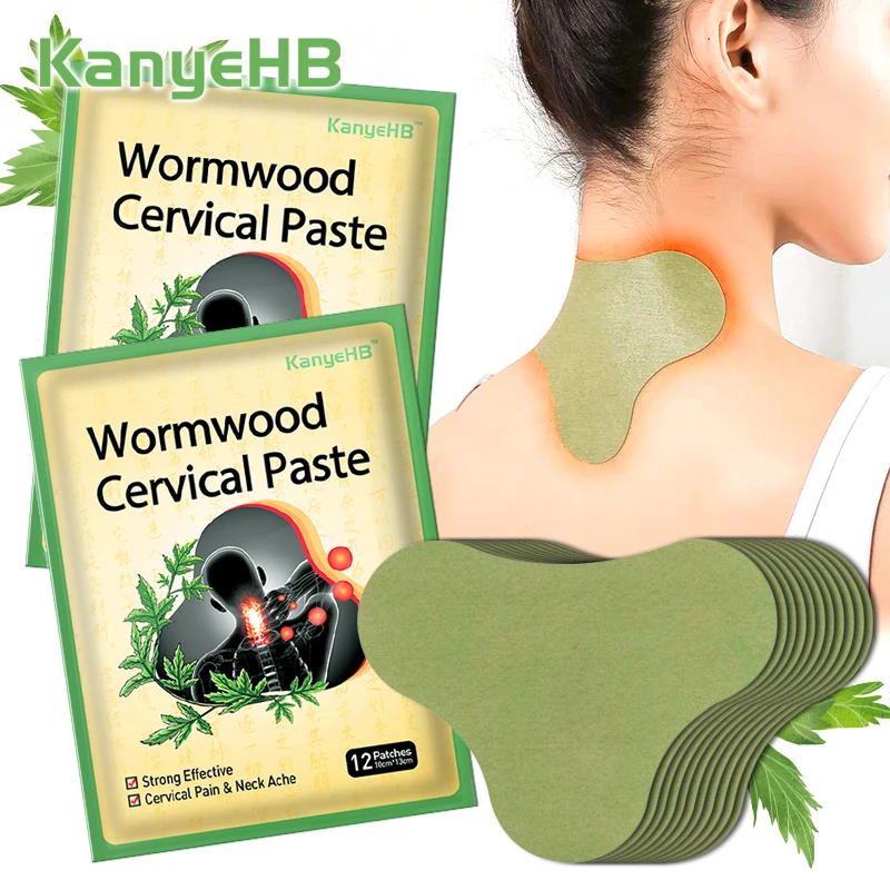 

24pcs=2bags Wormwood Neck Arthritis Plaster Cervical Vertebra Nerve Pain Self-heating Relax Muscles Joint Pain Relief Patch A388