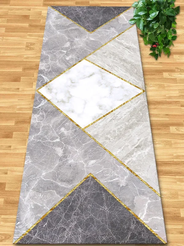 

Luxury Golden Long Corridor Carpet Non-slip Washable Hall Runner Carpets Stairway Rug European Style Aisle Carpet Customizable