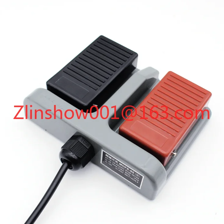 Large Size Foot Switch Dual Foot Switch 2-Meter Long with 10A/220V AC Wire Self Resetting